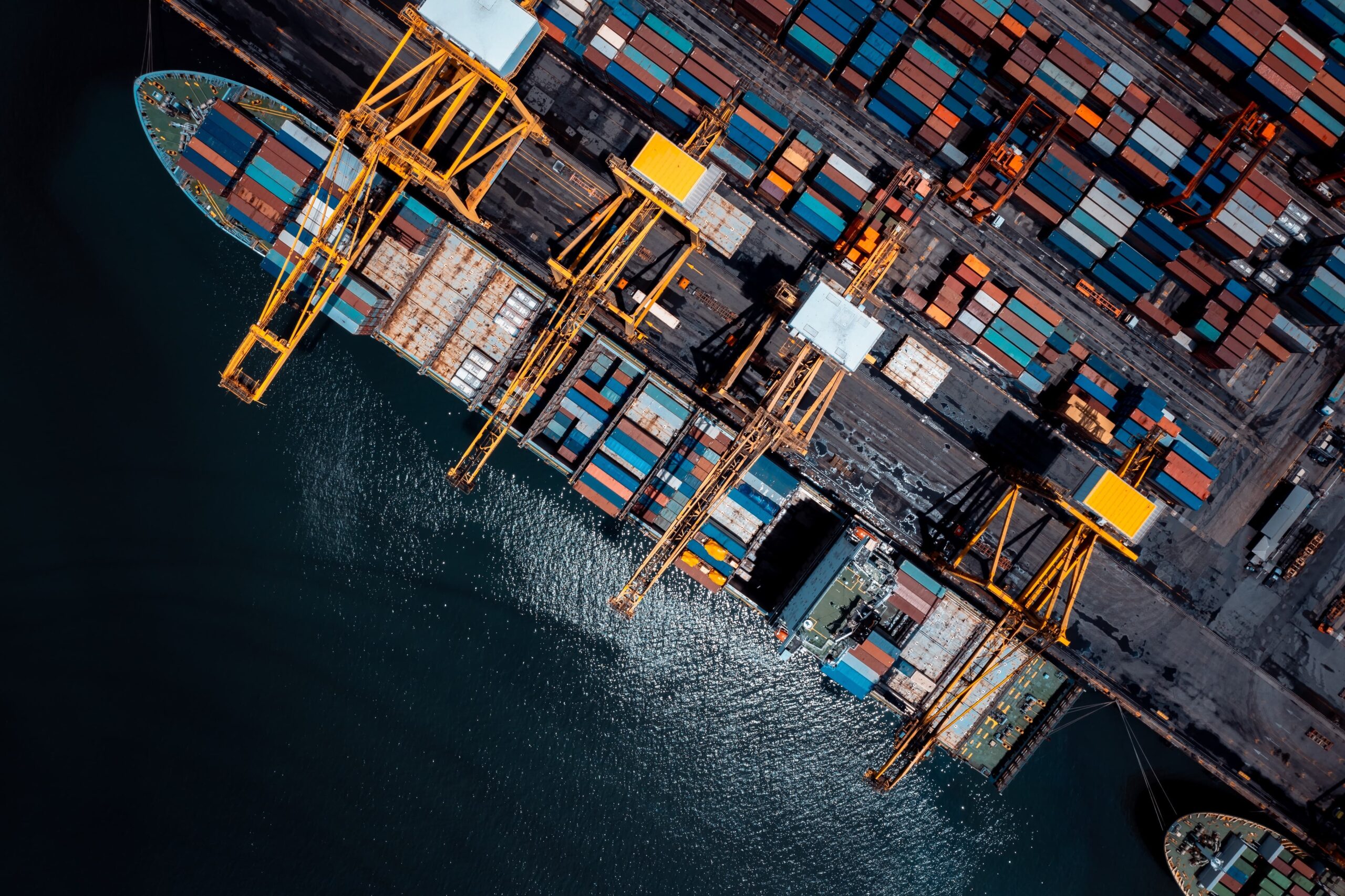 container ship in harbour container ship in harbour